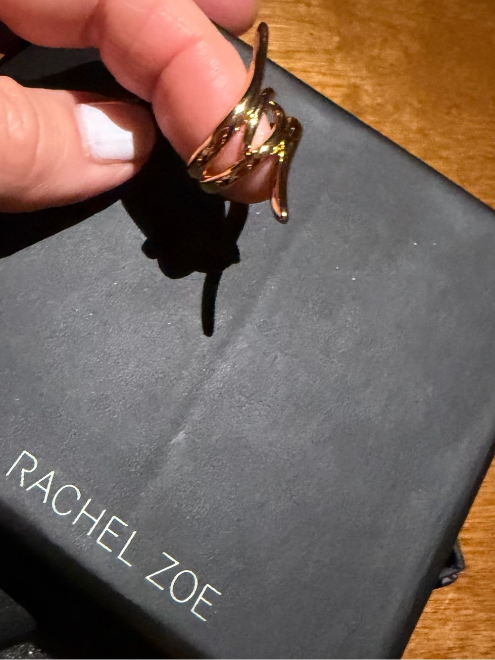 Rachel Zoe Polished Goldplate Midi Sculptural Knot Ring - Picture 11 of 12